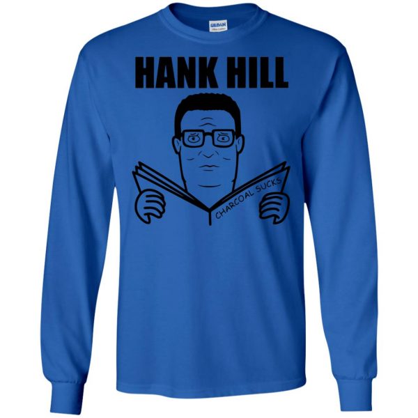 hank hill long sleeve - royal blue