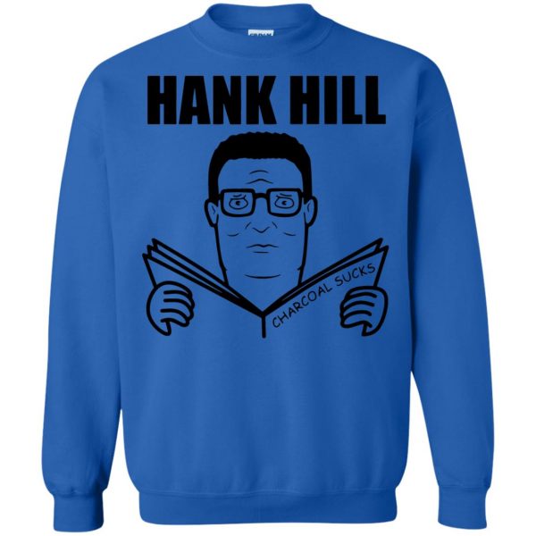 hank hill sweatshirt - royal blue