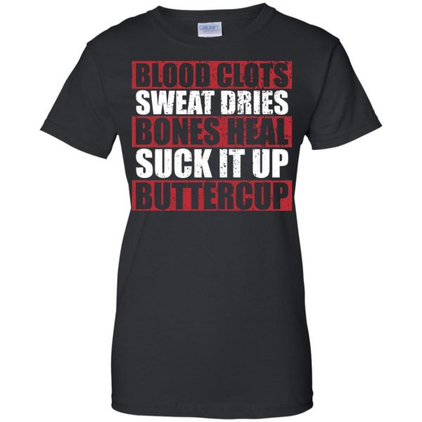 suck it up buttercup womens t shirt - lady t shirt - black