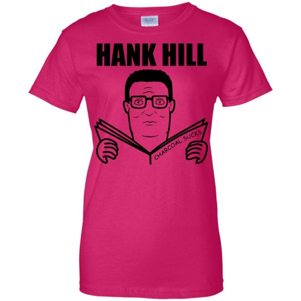 hank hill womens t shirt - lady t shirt - pink heliconia