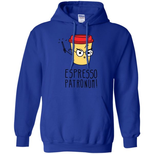 espresso patronum hoodie - royal blue