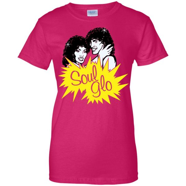 soul glo womens t shirt - lady t shirt - pink heliconia