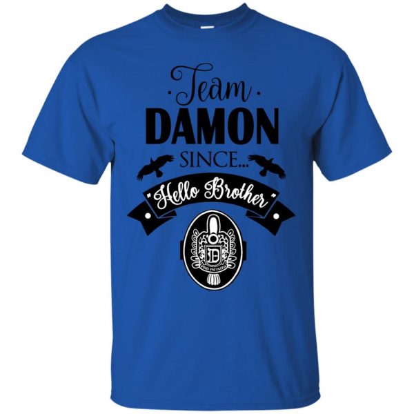 damon salvatore t shirt - royal blue