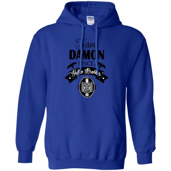 damon salvatore hoodie - royal blue