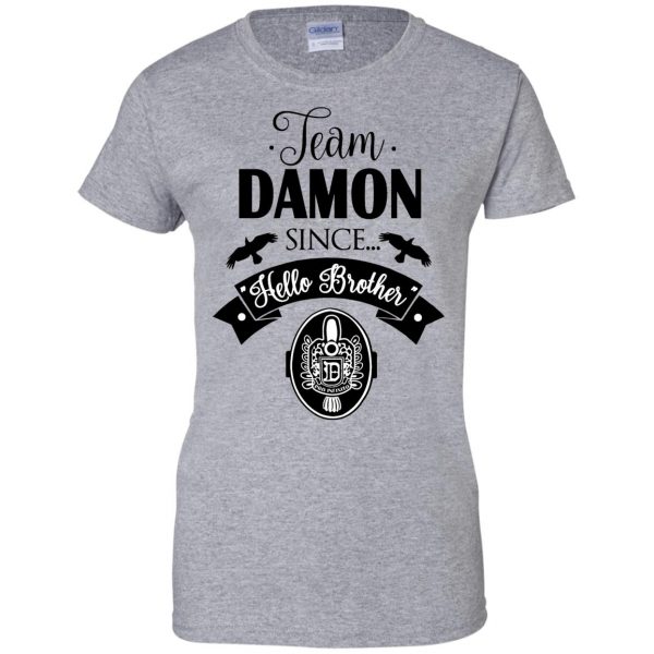 damon salvatore womens t shirt - lady t shirt - sport grey