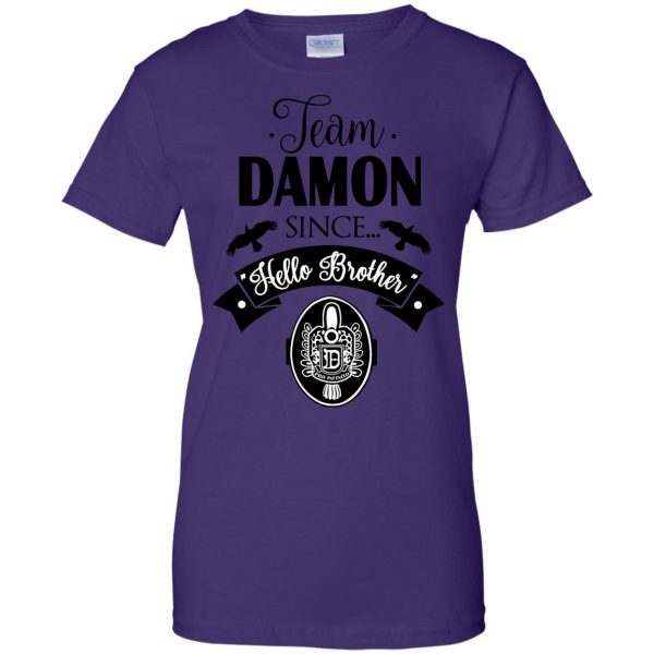 damon salvatore womens t shirt - lady t shirt - purple