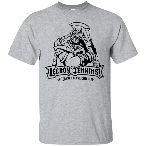 leeroy jenkins t shirts - sport grey