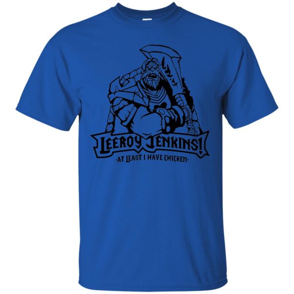 leeroy jenkinss t shirt - royal blue