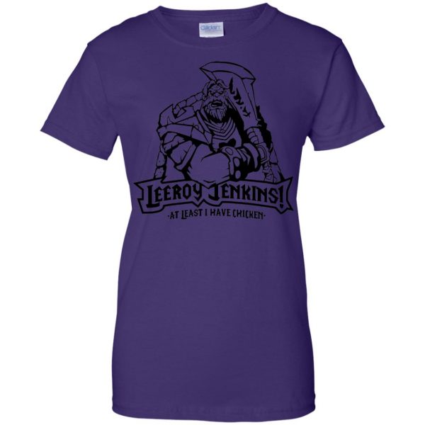 leeroy jenkinss womens t shirt - lady t shirt - purple