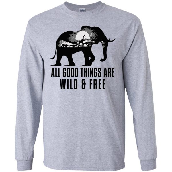 all good things are wild and free long sleeve - sport grey