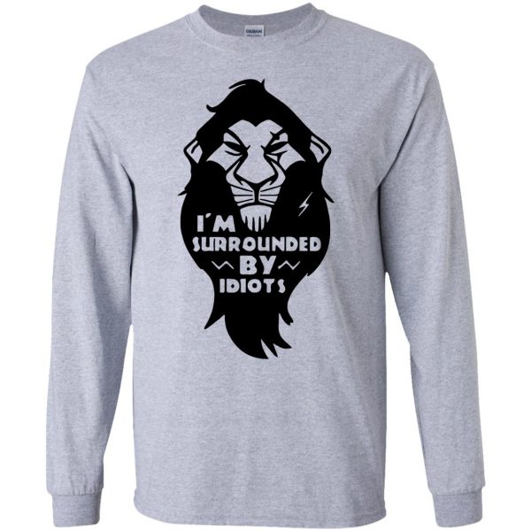 im surrounded by idiots long sleeve - sport grey