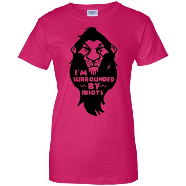 im surrounded by idiots womens t shirt - lady t shirt - pink heliconia