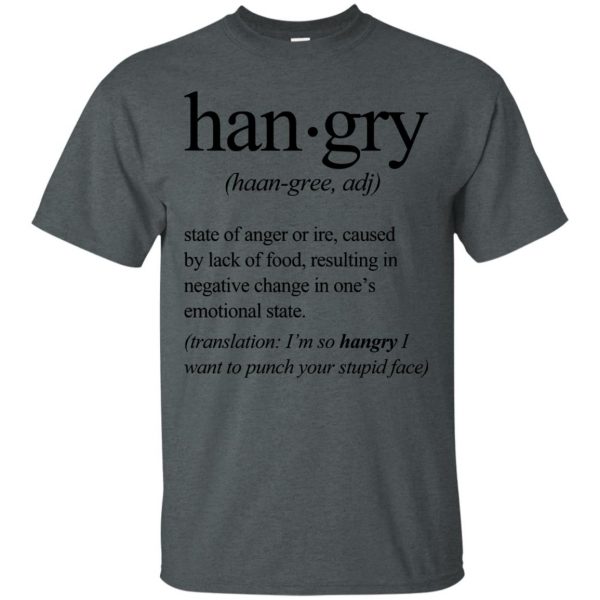 hangry t shirt - dark heather