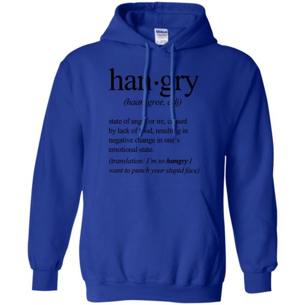 hangry hoodie - royal blue