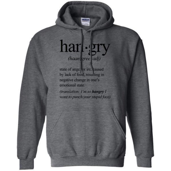 hangry hoodie - dark heather
