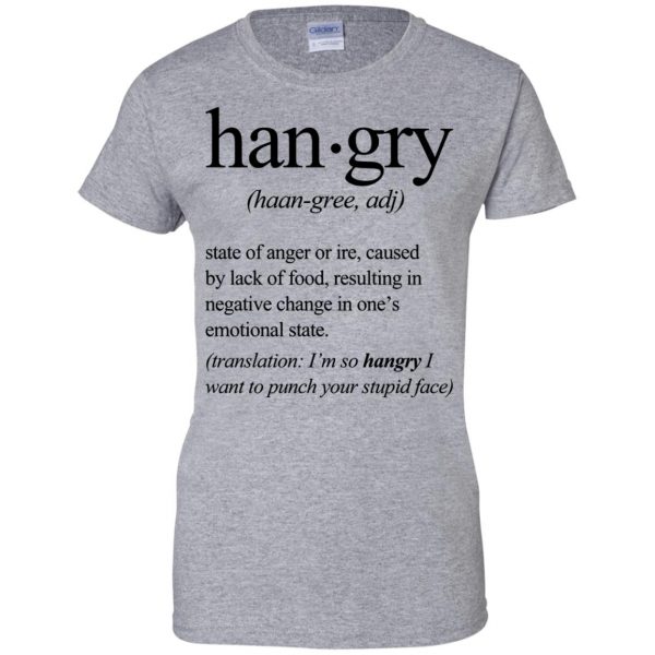 hangry womens t shirt - lady t shirt - sport grey
