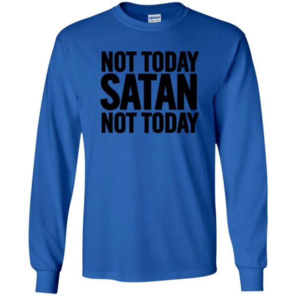 not today satan long sleeve - royal blue