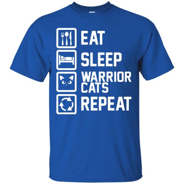 warrior cats t shirt - royal blue