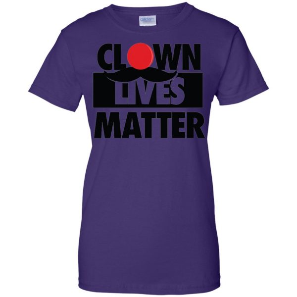clown lives matter womens t shirt - lady t shirt - purple