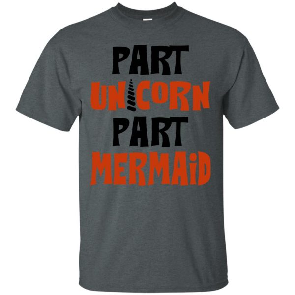 mermaid unicorn t shirt - dark heather