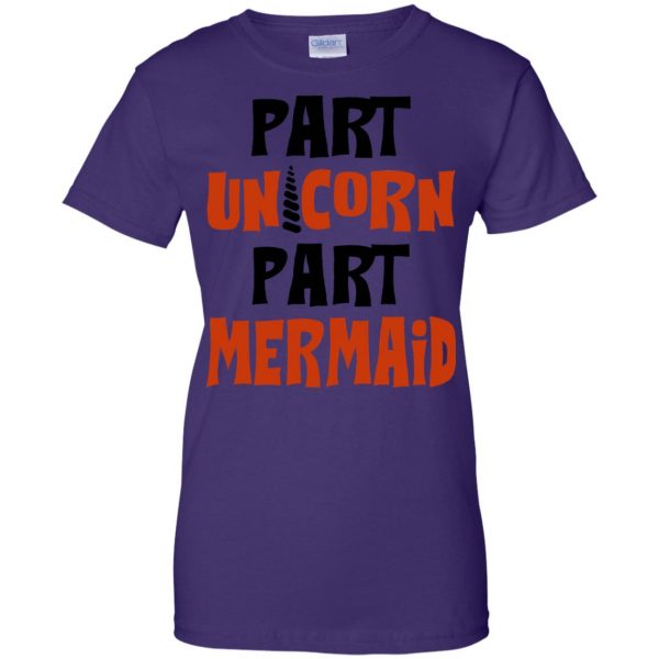 mermaid unicorn womens t shirt - lady t shirt - purple