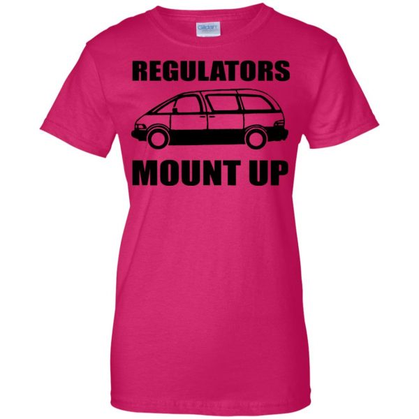 regulators mount up womens t shirt - lady t shirt - pink heliconia