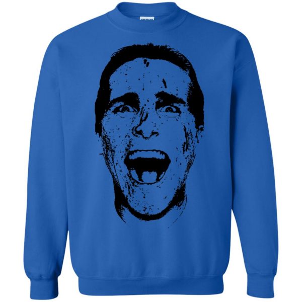 patrick bateman sweatshirt - royal blue