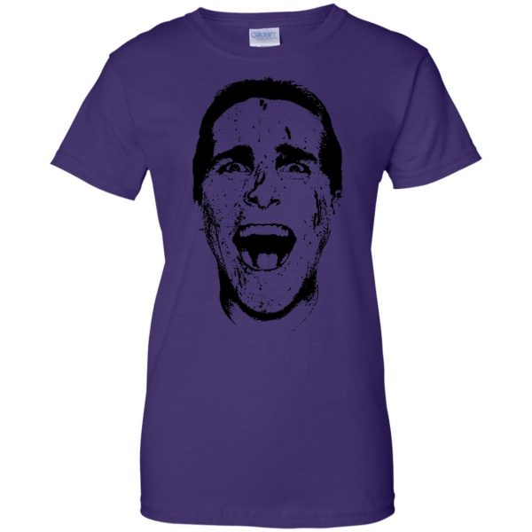 patrick bateman womens t shirt - lady t shirt - purple