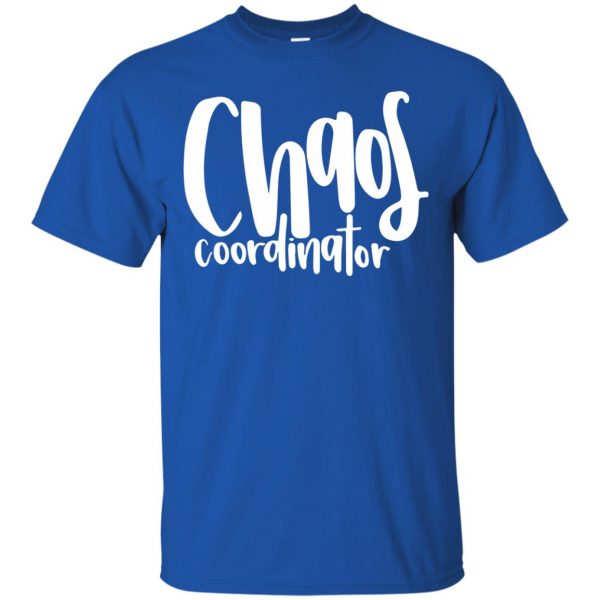 chaos coordinator t shirt - royal blue
