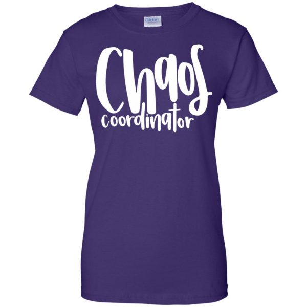 chaos coordinator womens t shirt - lady t shirt - purple