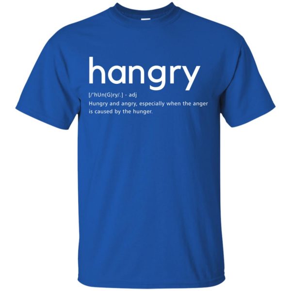 hangry t shirt - royal blue