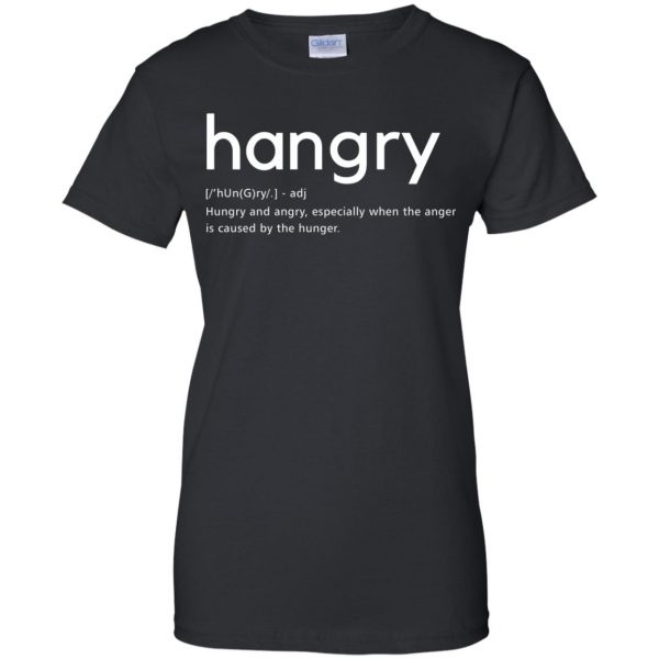hangry womens t shirt - lady t shirt - black