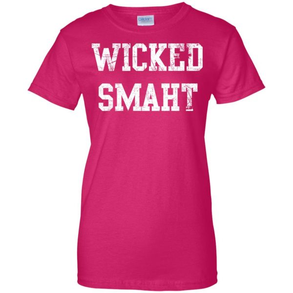 wicked smaht womens t shirt - lady t shirt - pink heliconia