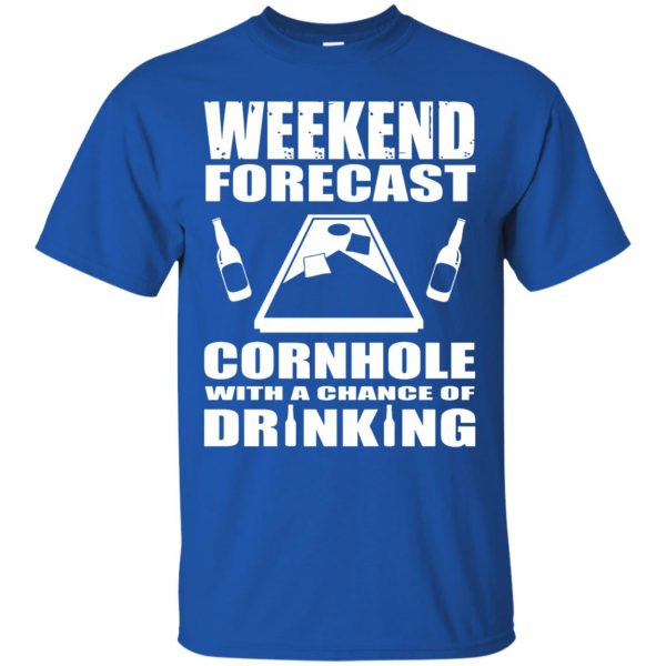cornhole t shirt - royal blue