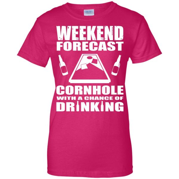 cornhole womens t shirt - lady t shirt - pink heliconia