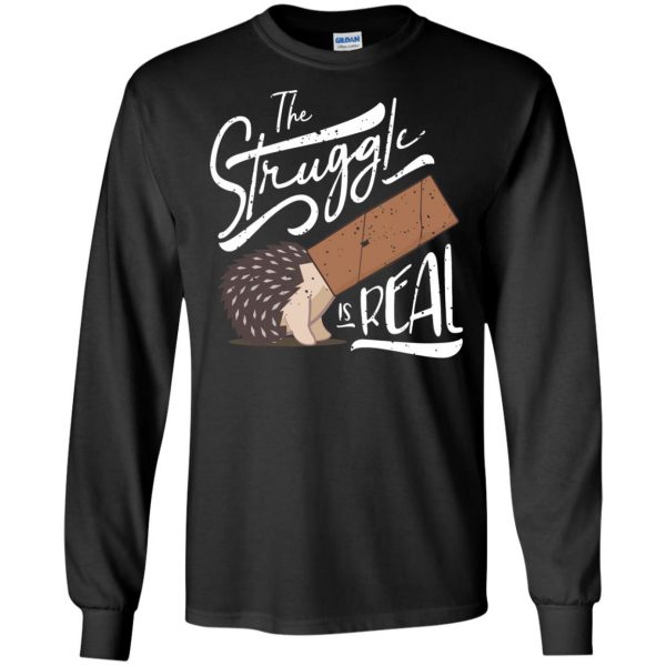 the struggle is real long sleeve - black