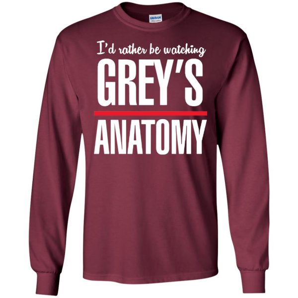 greys anatomy long sleeve - maroon