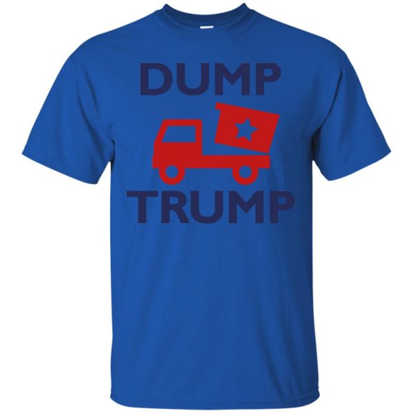 dump trump t shirt - royal blue