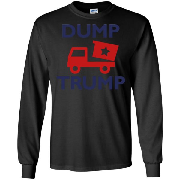 dump trump long sleeve - black