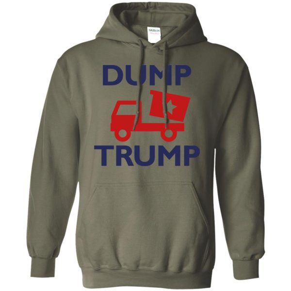 dump trump hoodie - military green