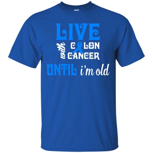colon cancer t shirt - royal blue