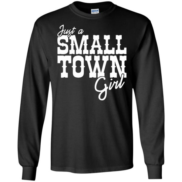 just a small town girl long sleeve - black
