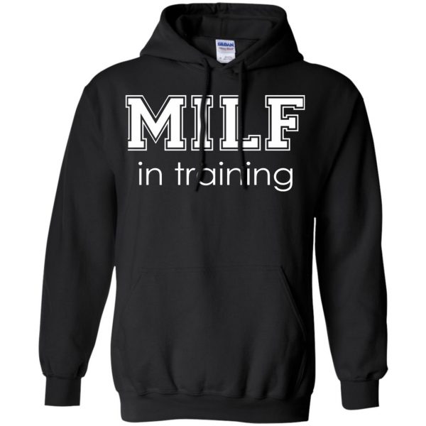 milf hoodie - black
