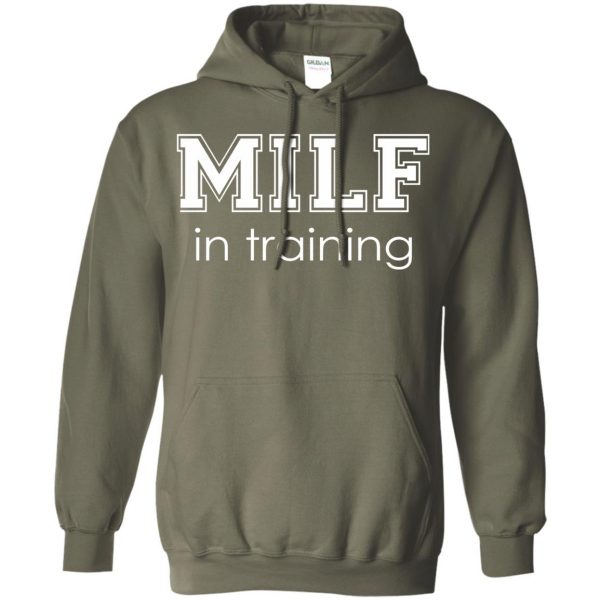 milf hoodie - military green