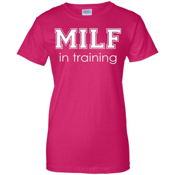 milf womens t shirt - lady t shirt - pink heliconia