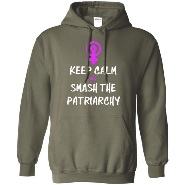 smash the patriarchy hoodie - military green