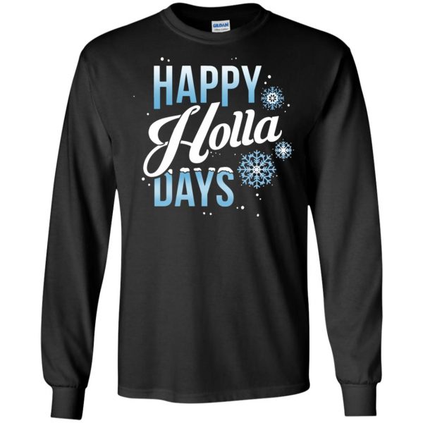 happy holla days long sleeve - black