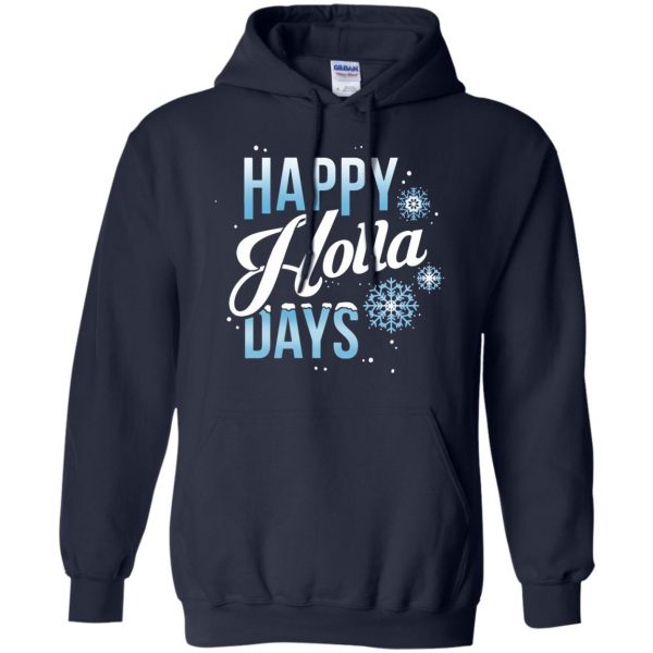 happy holla days hoodie - navy blue