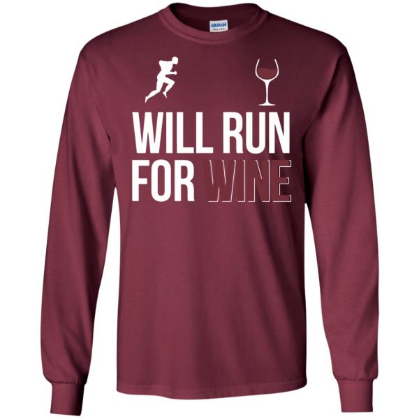 will run for wines long sleeve - maroon