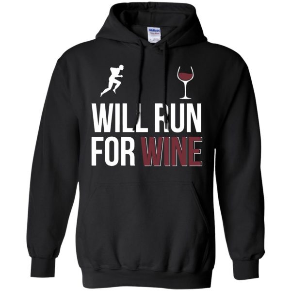 will run for wines hoodie - black